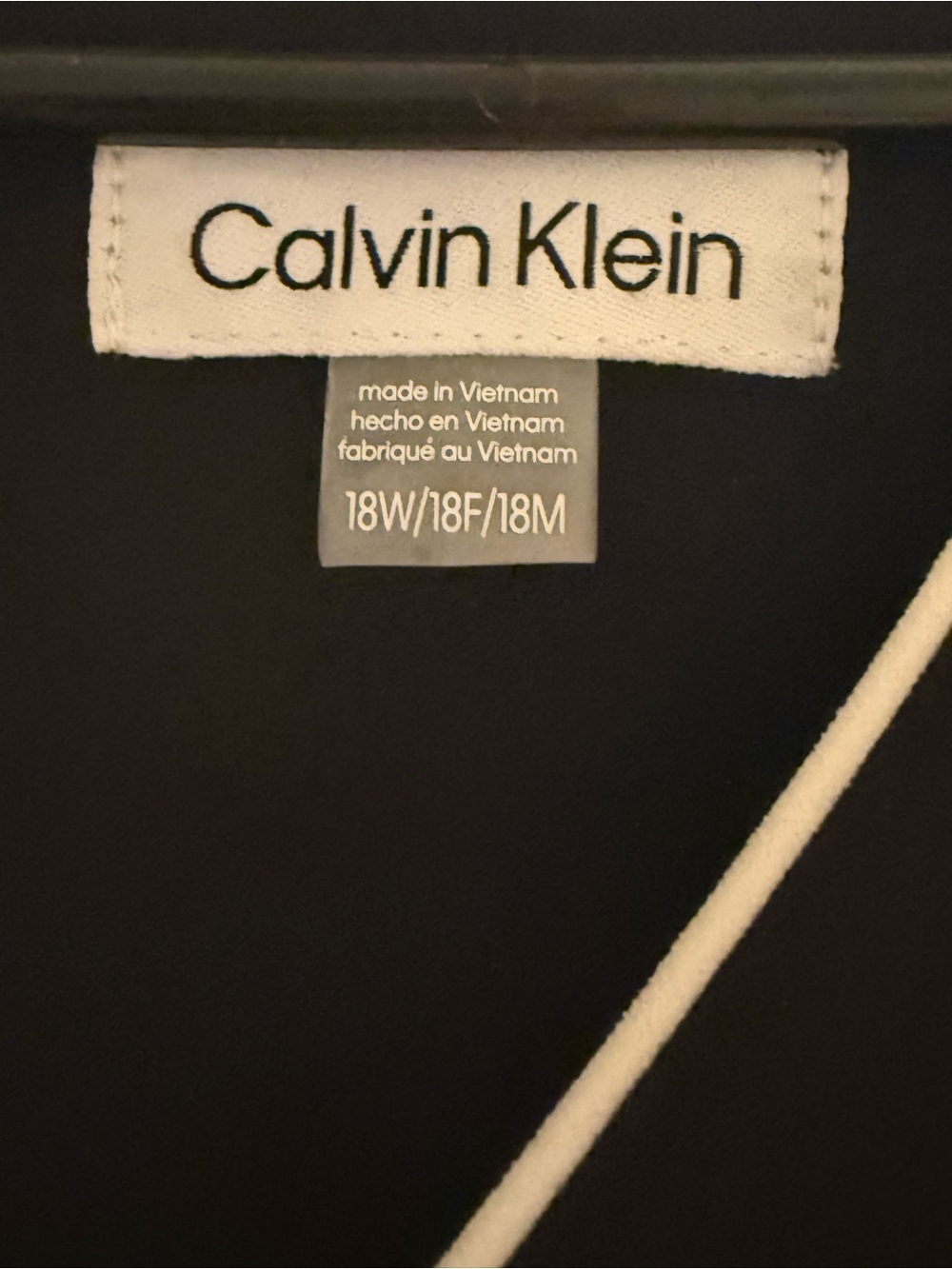 Calvin Klein Black Dress with White Trim - Picture 4 of 5
